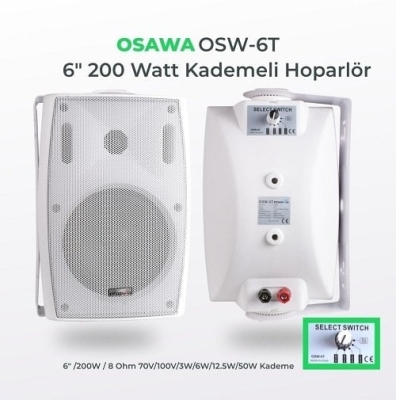 Osawa OSW-6TB 100V Trafolu Duvar Hoparlörü - 1