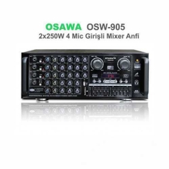 Osawa OSW-905 2x250 Watt USB-SD Bluetooth Stereo Mikser Anfi Cami,İş Yeri ve Ev Amfisi - Osawa