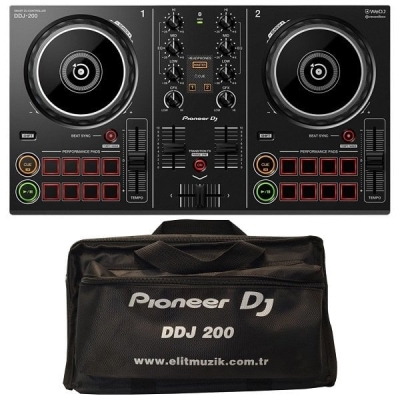 Pioneer DJ DDJ-200 2 Kanal Controller + Soft Case (Taşıma Çantası) - 1