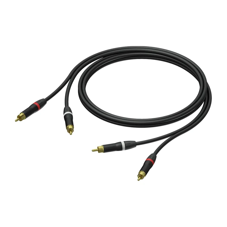 PROCAB PRA800 Prime Serisi 2 x RCA - 2 x RCA Profesyonel Kablo (3 Metre)