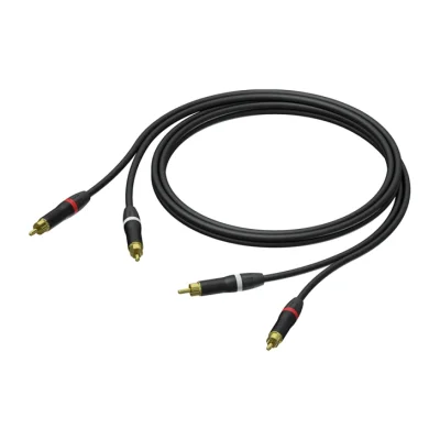 PROCAB PRA800 Prime Serisi 2 x RCA - 2 x RCA Profesyonel Kablo (3 Metre) - 1