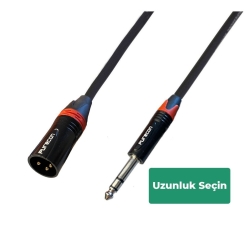 Purecon XLR - TRS Balanslı Amfi Ses Sistemi Hoparlör Kablosu - Purecon