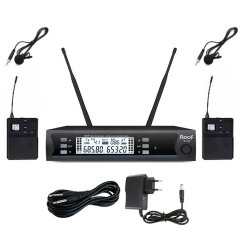 Roof R-105 Çift Yaka Telsiz Kablosuz Mikrofon - Roof