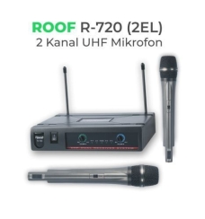 Roof R-720 E-E UHF DİGİTAL ÇİFT KANAL EL-EL MİKROFON - Roof