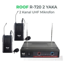 Roof R-720 Y-Y UHF DİGİTAL ÇİFT KANAL YAKA-YAKA MİKROFON - Roof