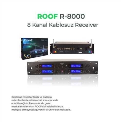 Roof R-8000 8 KANAL MİKROFON ALICILI RECEIVER - Roof