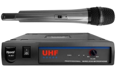 Roof R-801 Dijital UHF Tek EL Telsiz Kablosuz Mikrofon - 1