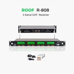 Roof R-808 8 Kanal UHF Kablosuz Mikrofon Alıcısı - Roof