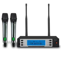 Roof R2200-EE Dijital Çift El Telsiz Kablosuz Mikrofon Seti 