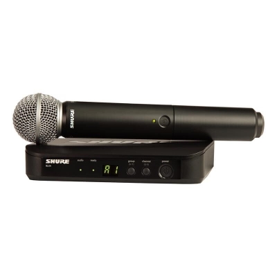 Shure BLX24E/SM58 Dijital Tek EL Telsiz Kablosuz Mikrofon - 1