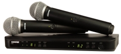 Shure BLX288E/PG58 Dijital Çift EL Telsiz Kablosuz Mikrofon - Shure