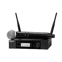Shure GLXD24R+/B58-Z3 Çift Bantlı Dijital Kablosuz Rack El Mikrofonu Sistemi - Shure