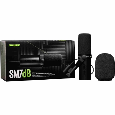 Shure SM7dB Dinamik Vokal Mikrofonu +28dB Dahili Aktif Preamplı - 1