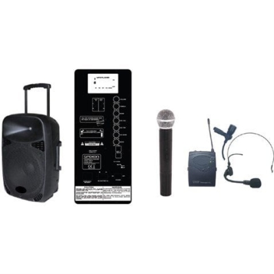 Spekon Mob 12 120W 12 inç USB-BT Şarjlı Ses Sistemi EL + Yaka Mikrofonu - 1