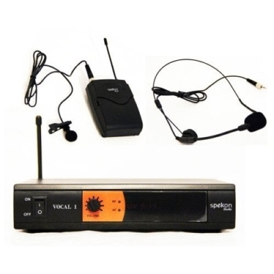 Spekon Vocal-1 Dijital UHF Yaka Headset Kafa Telsiz Kablosuz Mikrofon - 1