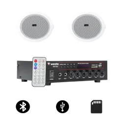 Westa 2'li Tavan Ses Sistemi Paketi (WM-750U Amfi + 2x WS-1013T) - Westa