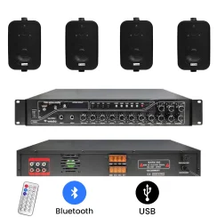 Westa 4'lü Sütun Ses Sistemi Paketi (3 Bölgeli WM-2080U Amfi + 4x WS-302T) - 1