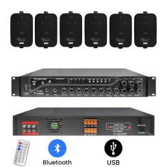 Westa 6'lı Sütun Ses Sistemi Paketi (3 Bölgeli WM-2080U Amfi + 6x WS-302T) - 1