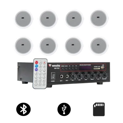Westa 8'li Tavan Ses Sistemi Paketi (WM-750U Amfi + 8x WS-1013T) - 1