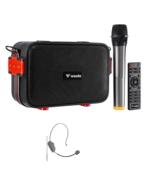 Westa WAP-500 Kafa Tipi Headset Mikrofon Şarjlı Blutooth Taşınabilir Hoparlör Seti + EL MİKROFONU - Westa