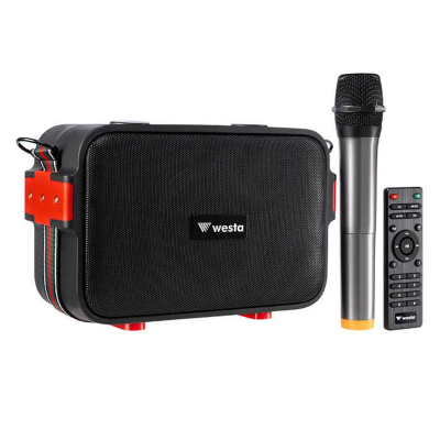 Westa WAP-500H El Mikrofonlu Şarjlı Bluetooth Taşınabilir Hoparlör Seti - 1