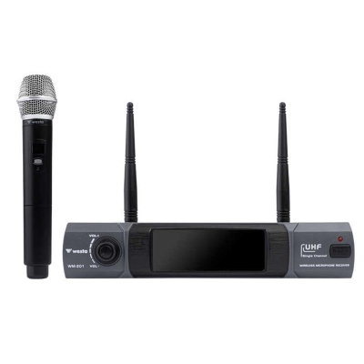 Westa WM-201H UHF Telsiz Kablosuz El Mikrofon Seti (5G Uyumlu Yeni Frekans) - 1