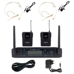 Westa WM-420YH Dijital UHF Çift Yaka Headset Kablosuz Mikrofon - Westa