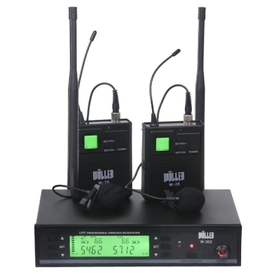 Wöller W-302YY İkili Yaka Tipi Kablosuz Mikrofon Seti - 1