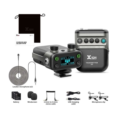 Xvive U5 Kamera DSLR Tek Yaka Kablosuz Mikrofon Seti - 2