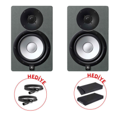 Yamaha HS7 SG Stüdyo Referans Hoparlör + Ses Kartı Bağlantı Kablosu Paketi + Hoparlör Süngeri (ÇİFT) 
