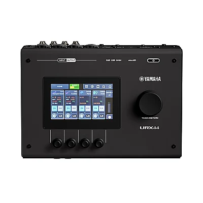Yamaha URX44 6 Giriş 4 Çıkış Dokunmatik Ekran MicroSD USB Ses Kartı - 1